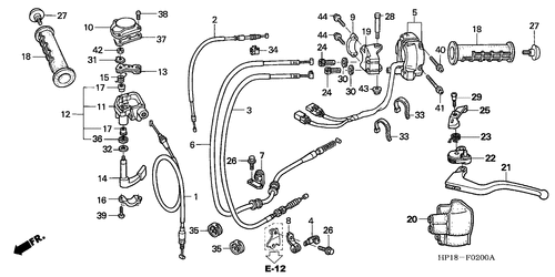  Hebelgriff/ Schalter/ Kabel (trx450r4,5)