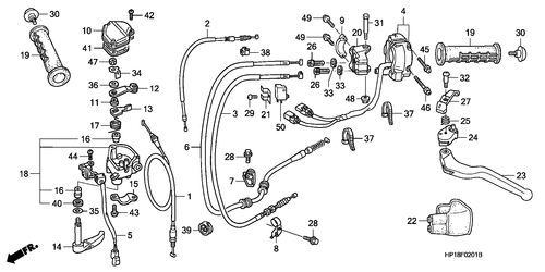  Handle Lever/ Switch/ Cable (trx450r6,7,8/ Er6,7,8)